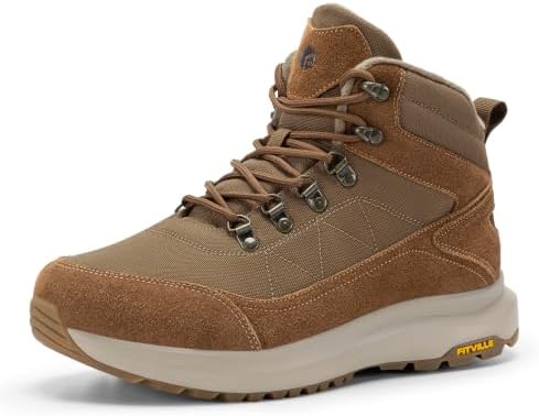 FitVille Extra Wide Winter Boots for Men, Water Repellent Snow Boots
