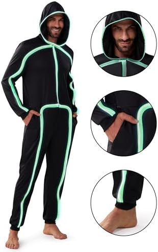 Spooktacular Creations Halloween Costume Adult Glow in the Dark Costume Men