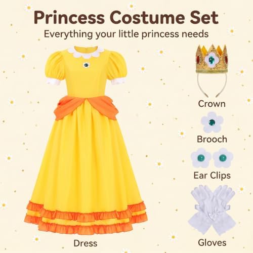 Royal Princess Costume Women Adult Halloween Dress with Accessories Set