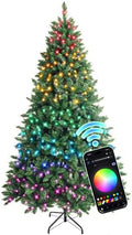 HOLLO STAR 6ft Prelit Christmas Tree, Multi-Color RGBW Lights,App Control