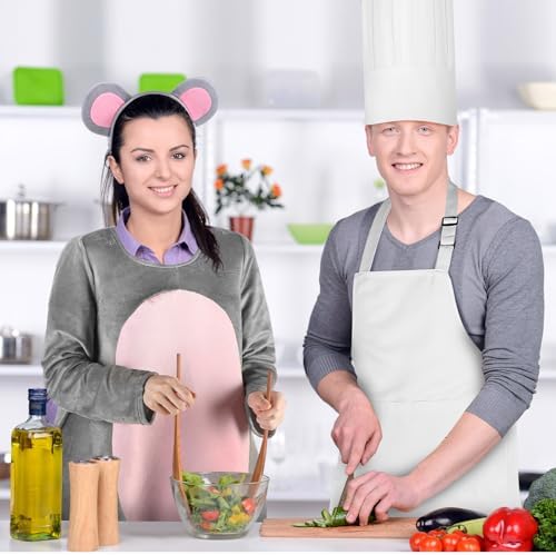 Hillban 6 Pcs Halloween Mouse Chef Couple Costume Set