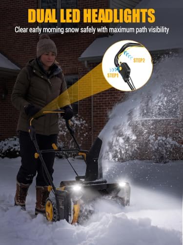Cordless Snow Blower Compatible with DeWalt 20V Max Battery (Tool Only)