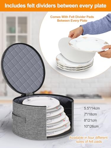 punemi China Storage Containers 5-Piece Hard Shell Dinnerware Moving Boxes