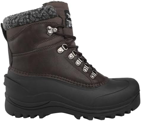 riemot Women's Men's Winter Ankle Boots Waterproof Outdoor Snow Boot Warm Fur Lined Comfortable Non-slip Lace-up Booties for Walking Hiking Trekking Camping Skiing US5-14