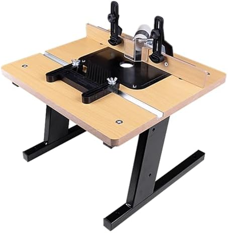 Benchtop Router Table with Adjustable Fence & Stable Support Stand, Multifunctional Woodworking Router Workbench, Built-in Dust Collection Port, Precise Cutting & Trimming for DIY Wood Craft Projects