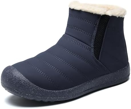 ZEENXIUYA Womens Snow Boots Comfortable Warm Fur Lined Winter Waterproof Flat Lace-Up Ankle Boots Outdoor Winter Booties