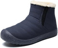 ZEENXIUYA Womens Snow Boots Comfortable Warm Fur Lined Winter Waterproof Flat Lace-Up Ankle Boots Outdoor Winter Booties