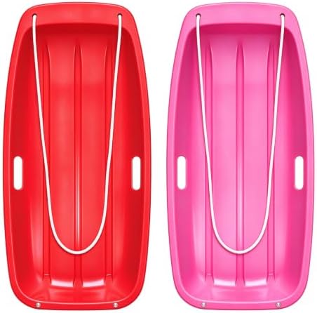 35in Snow Sled - PPB+TPE Toboggan with Rope & Handles