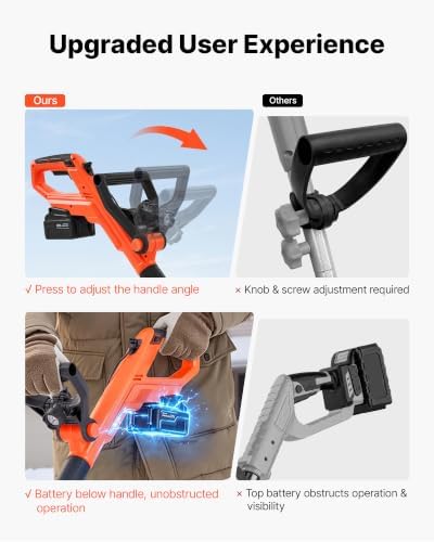 VEVOR Electric Snow Shovel 20V 12" Battery-Powered Cordless Snow Blower