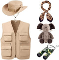 5 Pcs Safari Costume for Women Halloween Cosplay Outfit