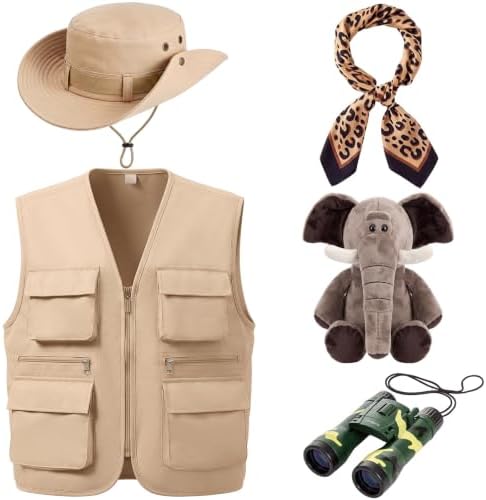 5 Pcs Safari Costume for Women Halloween Cosplay Outfit