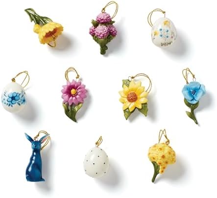 Lenox Floral Easter 10-Piece Mini Hanging Ornament Set