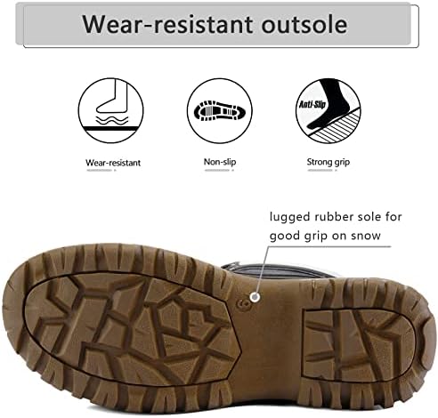 mysoft Women's Winter Snow Boots Waterproof Insulated Mid Calf Booties