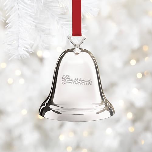 Reed & Barton 329/2 Ringing In The Season Silverplate Bell Ornament, Christmas