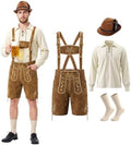 Lederhosen Men Oktoberfest Outfits Men with Shirt Socks Hat