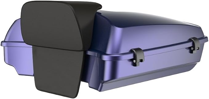 Advanblack Road Glide Tour Trunk Pack Purple Abyss Razor Tour Trunk Pack Backrest Pad for '97-'26 Harley Touring Road King Street Glide Electra Glide CVO models