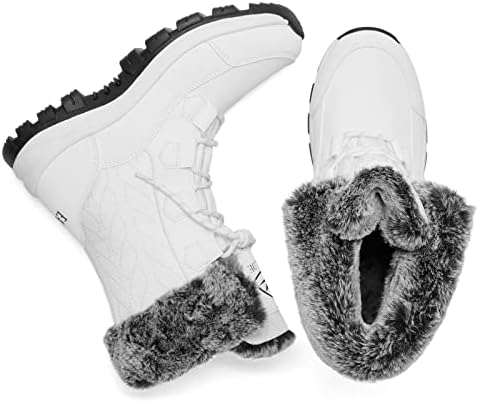 EARLDE Women's Snow Boots Waterproof Mid-Calf Winter Boots