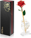 Anthonic Gold Dipped Infinity Rose Last Forever Flower Decor, Birthday Gift for Women in Her Birthday Valentines Day Mothers Day, Resin Preserved Rose | Anniversary Present for Mom (Pink)