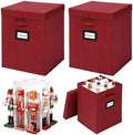 2 Pcs 16 Inch Large Christmas Nutcracker Storage Box, 18ct Organizer