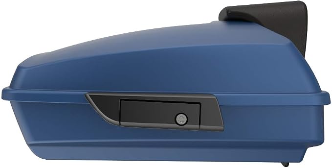 Advanblack Road Glide Tour Trunk Pack Legend Blue Denim Razor Tour Trunk Pack Backrest Pad for '97-'25 Harley Touring Road King Street Glide Electra Glide CVO models