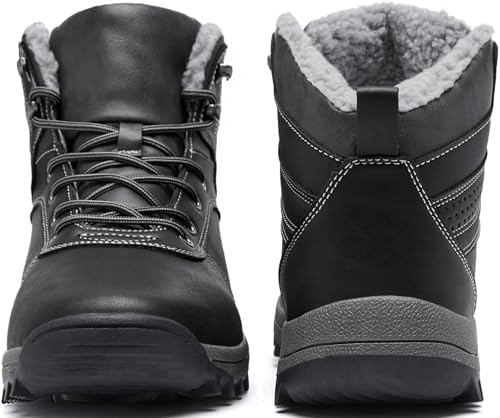 Mens Snow Boots Water Resistant Warm Fur Lined Winter Shoes
