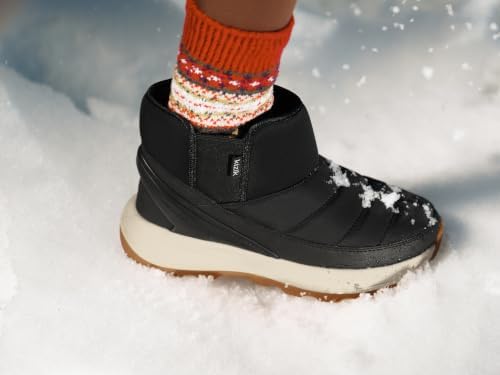 Kizik Juno 2 Low Slip On Snow Boots for Women: Durable Rubber Soles for Any Terrain, Faux Fur Lining for Warmth During Winter Daily Wear