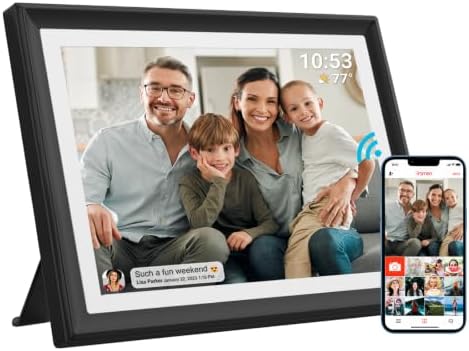 32GB FRAMEO 10.1 Inch WiFi Digital Photo Frame, 1280x800 HD IPS LCD Touch Screen, Auto-Rotate Portrait and Landscape, 32GB Storage, Share Moments Instantly via Frameo App from Anywhere