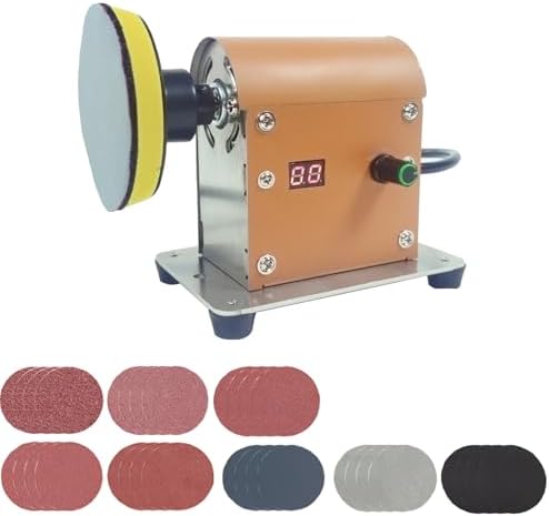 Electric Resin Polishing Machine, Resin Sanding and Polishing Kit, 100W Adjustable Speed&Low Noise with 28 PCS Wet and Dry dual-use Sandpaper for Wood, Jewel, and Metal Polishing,DIY Crafts