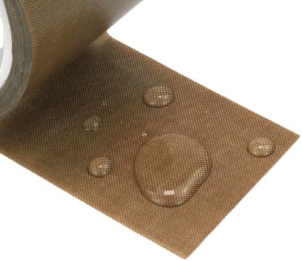 Brown Teflon Tape, Insulating PTFE Fabric, Teflon Tape for Sealing Machines, High-Temperature Resistant (80mm*50m W*L)