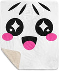 Squishy Dumpling Easy Halloween Costume Graphic Sherpa Throw Blanket