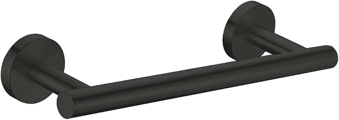 9 Inches Matte Black Towel Bar Bathroom Hardware 304 Stainless Steel Wall Mounted Kitchen Towel Holder Cloths Hanger