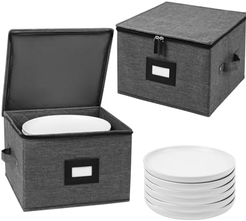 13" Plates Storage Containers, Dinner Plate Storage Containers for Dishes
