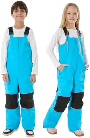 GSOU SNOW Kids Snow Bibs Girls Boys Snow Pants Ski Bibs Overalls(3-16Years)