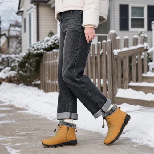 Waterproof Winter Boots For Women: Faux Fur Lined Side Zip Booties