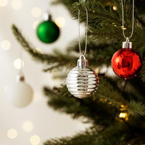 Valery Madelyn Small Christmas Tree Decorations Ball Ornaments 24ct 1.57"