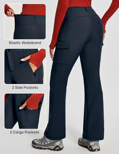 Snow Ski Pants Women Softshell Insulated Fleece Lined Pants Women