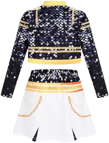 Golden Pop Performer Costume Kids Girls Halloween Costumes with Accessories