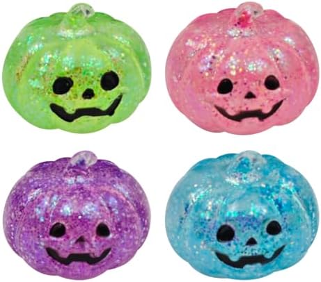 Halloween Pumpkins Squishies Slow Rising Fidget Toys Squeeze Ball (Red)