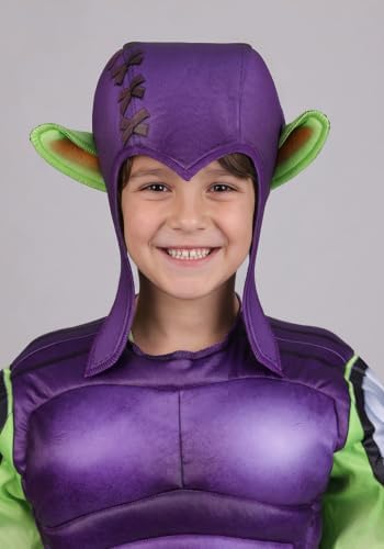 Toddler Boys Gobby Costume | Kids Spidey and His Amazing Friends Green Goblin Jumpsuit, Headpiece