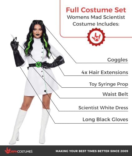 Morph Mad Scientist Costume Women, Halloween Costumes for Women