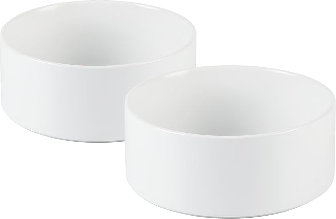 Havniva Ceramic Dog Bowls, 5.1” Dog Food and Water Bowl Set of 2 | Dog Food Bowl for Small Dogs, Food-Grade Ceramic, Dog Water Bowl with Non-Slip Rubber Base, Large Capacity, Dishwasher Safe