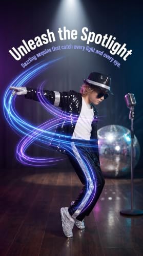 Kids Dance Star Costume,80s 90s Pop Star Dance Party Outfit