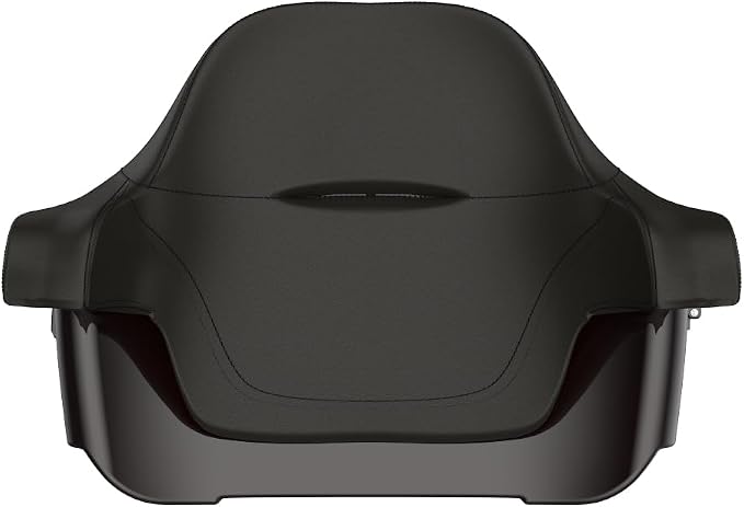 Advanblack Road Glide Tour Trunk Pack Black Forest King Tour Trunk Pack Luggage +Wrap-Around Backrest Pad for '97-'25 Harley Touring Road King Street Glide Electra Glide CVO models
