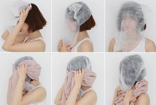 Makeup Protector Disposable Clothing Garment Cover Sheet Cosmetic Stain Guard Hair Hood Changing Room Supply (B) 100pcs)