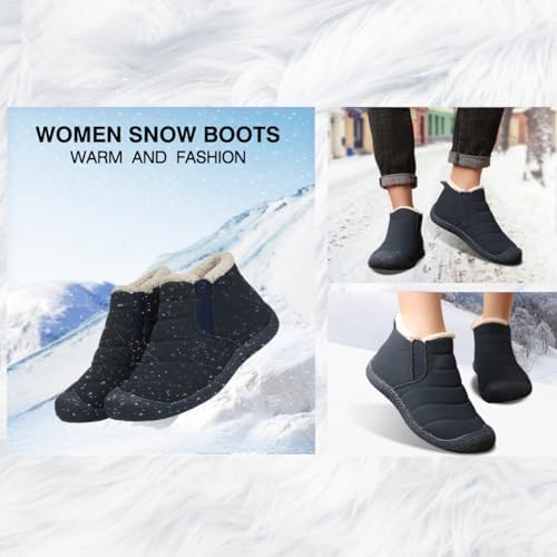Women's Waterproof Winter Snow Boots Warm Insulation Outdoor Cold Weather Boot for Women Lightweight Fur Lined Non Slip