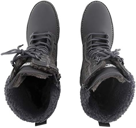 POLAR Womens Faux Fur Warm Thermal Waterproof Outdoor Walking Snow Winter Rubber Sole Calf Boots