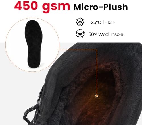 Men's Waterproof Snow Boots Warm and Lightweight Winter Outdoor Hiking