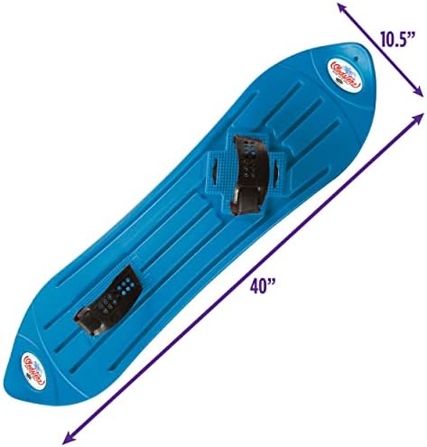 The Original Geospace Sledsterz Kids Beginner Snowboard for Winter Fun on Snow, with Adjustable Step-in Bindings; for Kids Between 4 to 12 Years Old