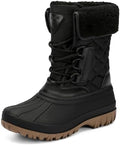 Women's Waterproof Winter Snow Boots, Mid-Calf Duck Boots for Cold Weather