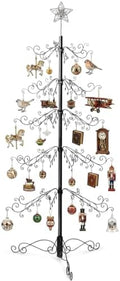 HOHIYA 6.5 Ft Ornament Display Tree Stand 174 Hook Metal Christmas Tree